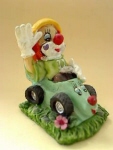 Clown in groen wagentje Puntenslijper