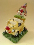 Clown in geel wagentje Puntenslijper