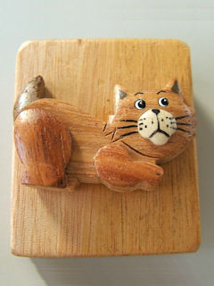 Kitten wooden pencil sharpener