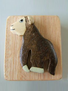 Monkey wooden pencil sharpener
