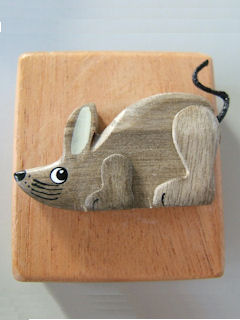 Mouse wooden pencil sharpener