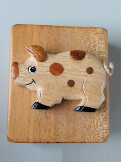 Pig wooden pencil sharpener
